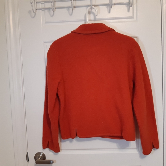 Vintage Jeremy Scott for Braemar 100% Wool Orange Jacket - Picture 3 of 9